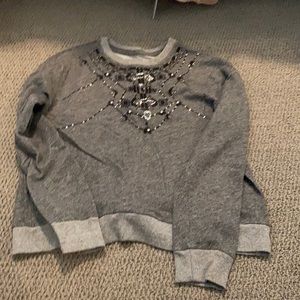 Abercrombie crew neck sweatshirt w/ rhinestones